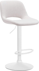 Barhocker Camden Stoff wei� - creme