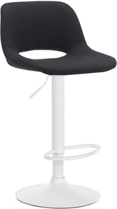 Barhocker Camden Stoff wei� - schwarz