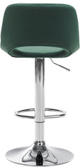 Barhocker Camden Samt chrom - gr�n