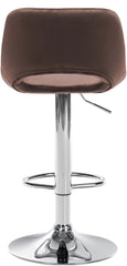 Barhocker Camden Samt chrom - braun
