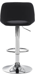 Barhocker Camden Samt chrom - schwarz