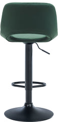 Barhocker Camden Samt schwarz - gr�n