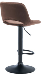 Barhocker Camden Samt schwarz - braun