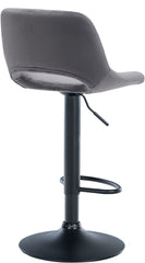 Barhocker Camden Samt schwarz - dunkelgrau