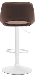Barhocker Camden Samt wei� - braun