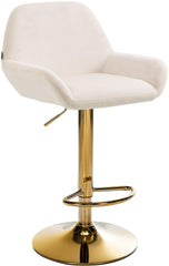Barhocker Braga Gold Samt - creme