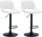 2er Set Barhocker Camden Kunstleder schwarz - weiß