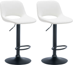 2er Set Barhocker Camden Kunstleder schwarz - weiß