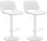 2er Set Barhocker Camden Kunstleder weiß - weiß