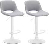 2er Set Barhocker Camden Kunstleder wei� - grau