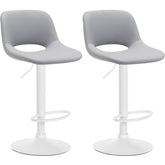 Set di 2 sgabelli da bar Camden in ecopelle grigia, eleganti e moderni, ideali per arredare il tuo bar di casa.