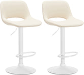 2er Set Barhocker Camden Kunstleder wei� - creme