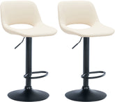 2er Set Barhocker Camden Kunstleder schwarz - creme