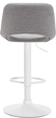 2er Set Barhocker Camden Stoff wei� - hellgrau