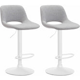 Set di 2 barhocker Camden in stoffa grigia, moderni e confortevoli, ideali per casa, bar o cucina.