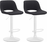 2er Set Barhocker Camden Stoff wei� - schwarz