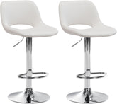 2er Set Barhocker Camden Samt chrom - creme