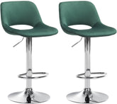 2er Set Barhocker Camden Samt chrom - gr�n