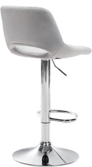 2er Set Barhocker Camden Samt chrom - hellgrau