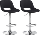 2er Set Barhocker Camden Samt chrom - schwarz