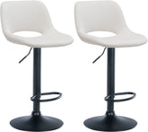 2er Set Barhocker Camden Samt schwarz - creme