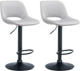 2er Set Barhocker Camden Samt schwarz - hellgrau