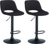 2er Set Barhocker Camden Samt schwarz - schwarz