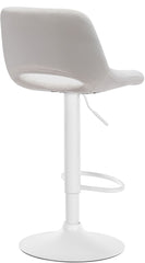 2er Set Barhocker Camden Samt wei� - creme