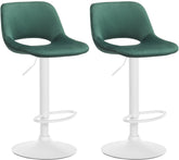 2er Set Barhocker Camden Samt wei� - gr�n