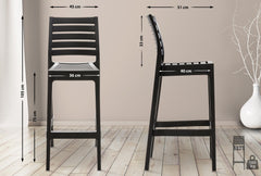 4er Set Barhocker Ares - schwarz