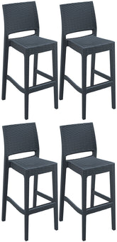 4er Set Barhocker Jamaica - dunkelgrau