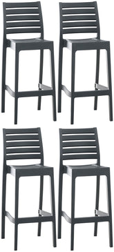 4er Set Barhocker Ares - dunkelgrau