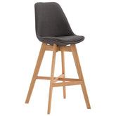 Barhocker Cannes Stoff Natura - dunkelgrau - InfinityMarket