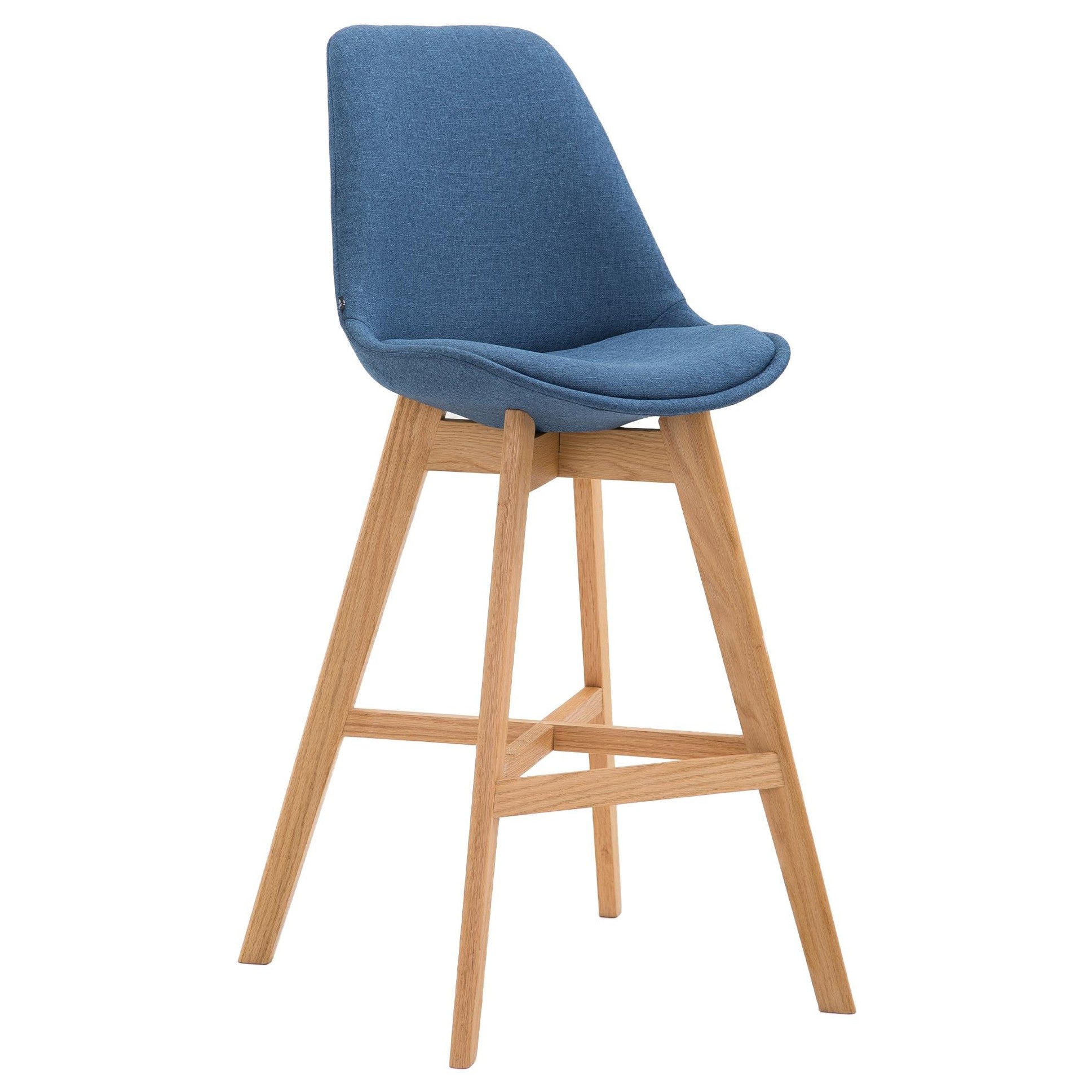 Barhocker Cannes Stoff Natura - blau - InfinityMarket