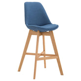 Barhocker Cannes Stoff Natura - blau - InfinityMarket