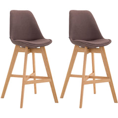 2er Set Barhocker Cannes Stoff natura - braun