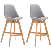 2er Set Barhocker Cannes Stoff natura - grau