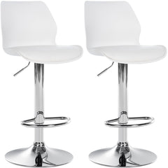 2er Set Barhocker Gilbert Kunststoff - wei�