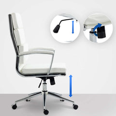 Bürostuhl Cleveland Kunstleder - weiß