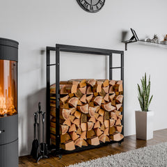 Kaminholzst�nder Keri mit Rollen 25x100x150 - schwarz