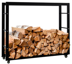 Kaminholzst�nder Keri mit Rollen 25x100x80 - schwarz