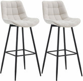 2er Set Barhocker Dartford Stoff - creme