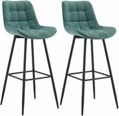 2er Set Barhocker Dartford Stoff - gr�n