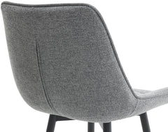 2er Set Barhocker Dartford Stoff - grau