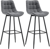 2er Set Barhocker Dartford Stoff - dunkelgrau