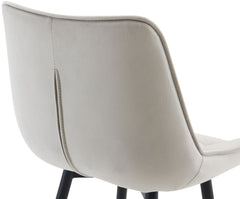 2er Set Barhocker Dartford Samt - grau