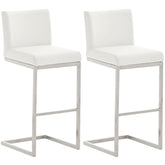 2er Set Barhocker Paros Kunstleder - weiß