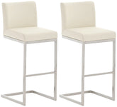 2er Set Barhocker Paros Kunstleder - creme