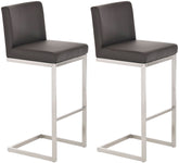 2er Set Barhocker Paros Kunstleder - braun