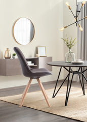 Besucherstuhl Laval Natura Rund - braun